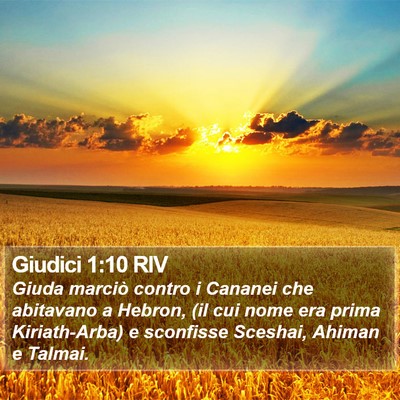 Giudici 1:10 RIV Bible Verse Image
