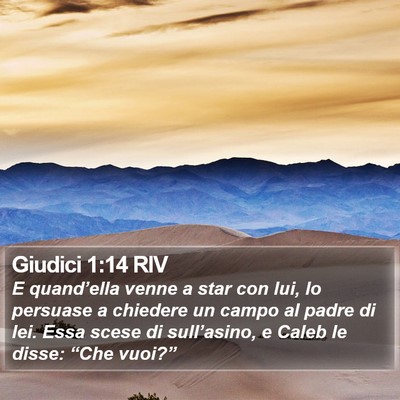 Giudici 1:14 RIV Bible Verse Image