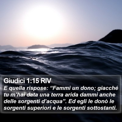 Giudici 1:15 RIV Bible Verse Image