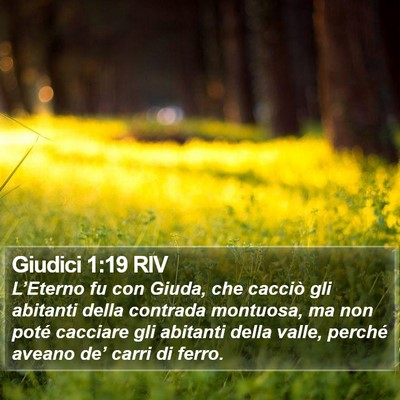 Giudici 1:19 RIV Bible Verse Image