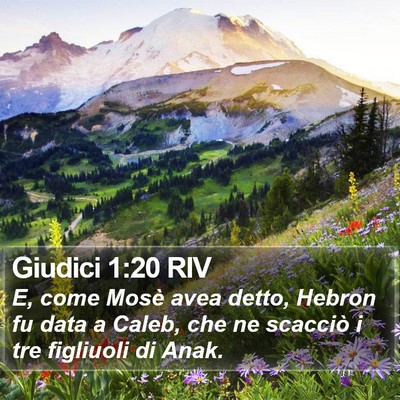 Giudici 1:20 RIV Bible Verse Image