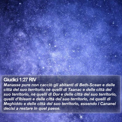 Giudici 1:27 RIV Bible Verse Image