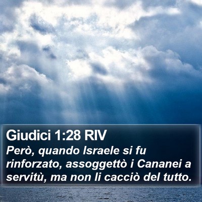 Giudici 1:28 RIV Bible Verse Image