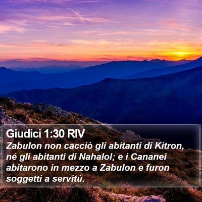Giudici 1:30 RIV Bible Verse Image