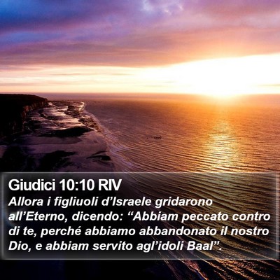 Giudici 10:10 RIV Bible Verse Image