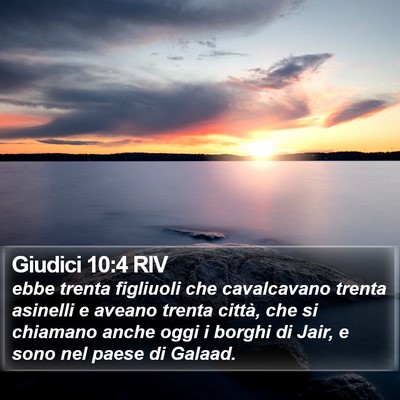 Giudici 10:4 RIV Bible Verse Image