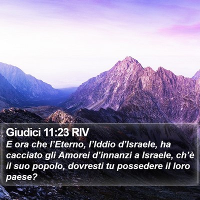 Giudici 11:23 RIV Bible Verse Image