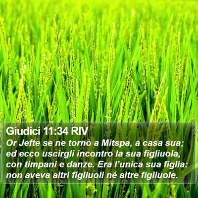 Giudici 11:34 RIV Bible Verse Image