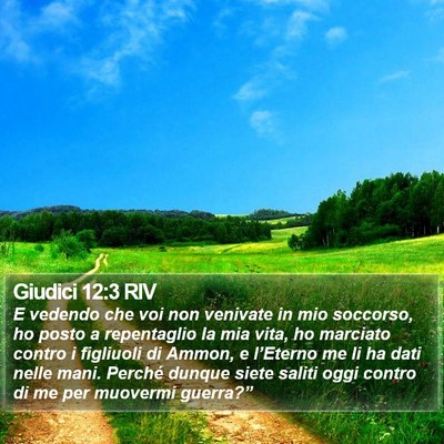 Giudici 12:3 RIV Bible Verse Image