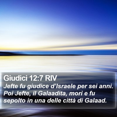 Giudici 12:7 RIV Bible Verse Image