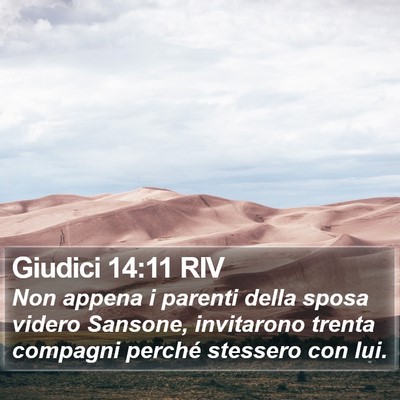 Giudici 14:11 RIV Bible Verse Image