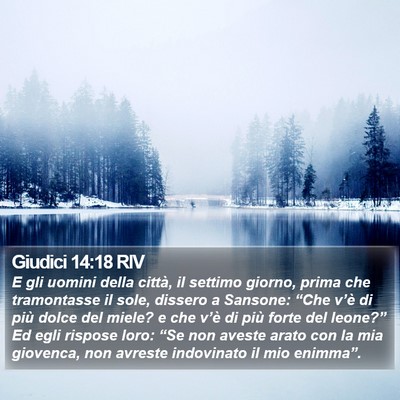 Giudici 14:18 RIV Bible Verse Image