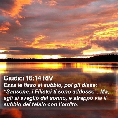 Giudici 16:14 RIV Bible Verse Image