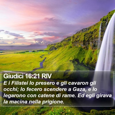Giudici 16:21 RIV Bible Verse Image