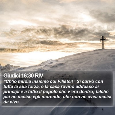 Giudici 16:30 RIV Bible Verse Image