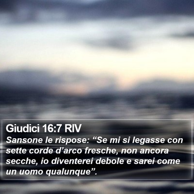 Giudici 16:7 RIV Bible Verse Image
