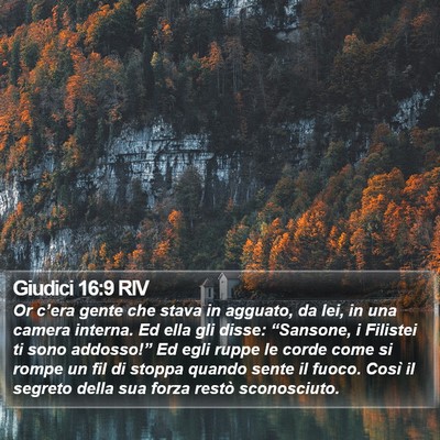 Giudici 16:9 RIV Bible Verse Image