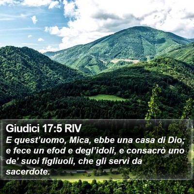 Giudici 17:5 RIV Bible Verse Image