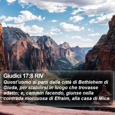Giudici 17:8 RIV Bible Verse Image