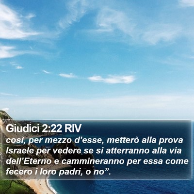 Giudici 2:22 RIV Bible Verse Image