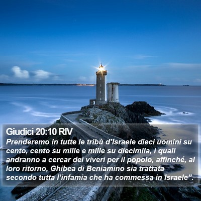 Giudici 20:10 RIV Bible Verse Image