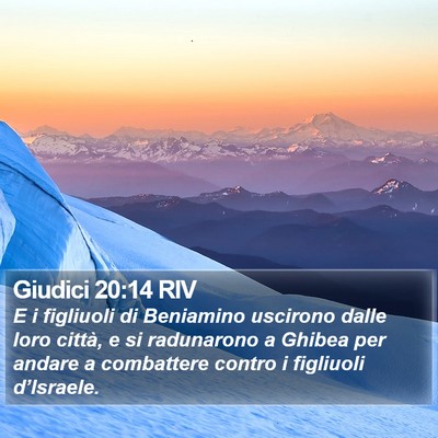 Giudici 20:14 RIV Bible Verse Image