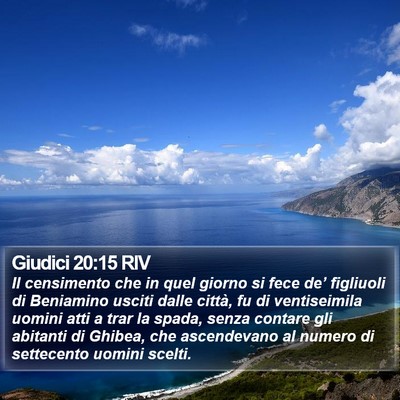 Giudici 20:15 RIV Bible Verse Image