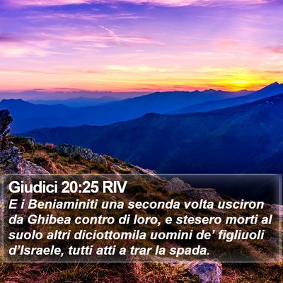 Giudici 20:25 RIV Bible Verse Image