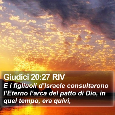 Giudici 20:27 RIV Bible Verse Image