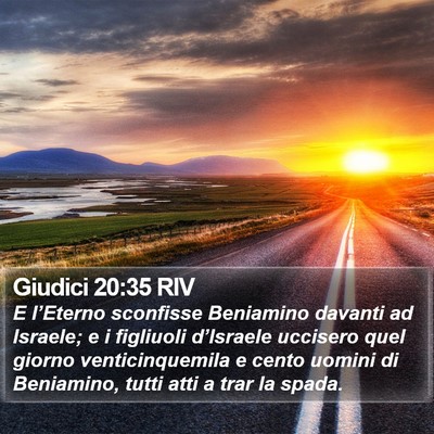 Giudici 20:35 RIV Bible Verse Image