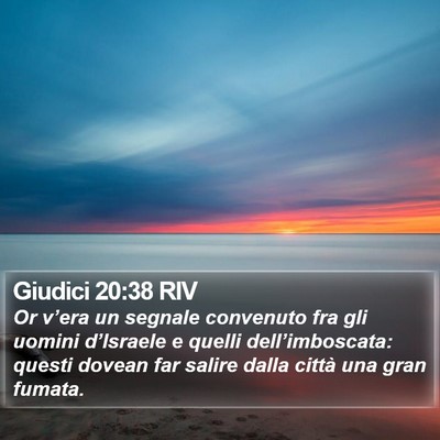 Giudici 20:38 RIV Bible Verse Image
