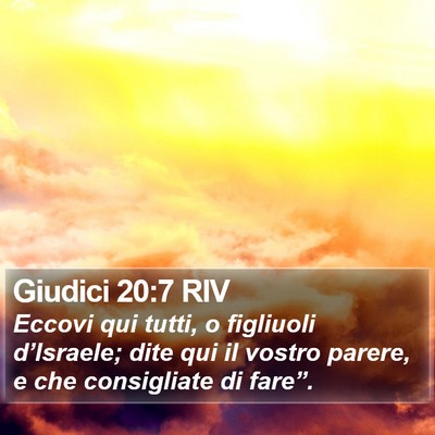 Giudici 20:7 RIV Bible Verse Image
