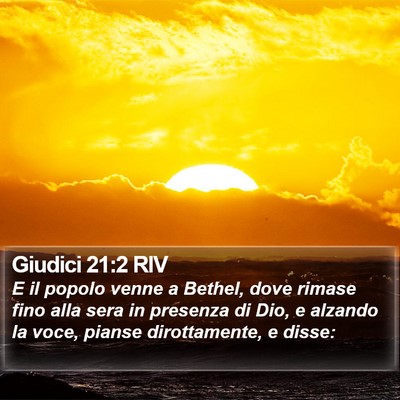 Giudici 21:2 RIV Bible Verse Image