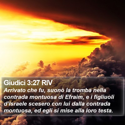 Giudici 3:27 RIV Bible Verse Image