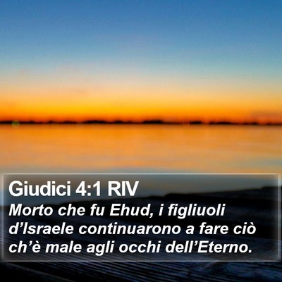 Giudici 4:1 RIV Bible Verse Image