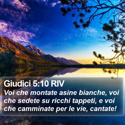 Giudici 5:10 RIV Bible Verse Image