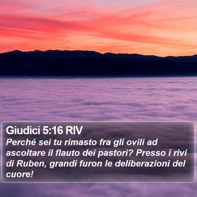 Giudici 5:16 RIV Bible Verse Image