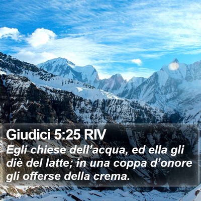 Giudici 5:25 RIV Bible Verse Image