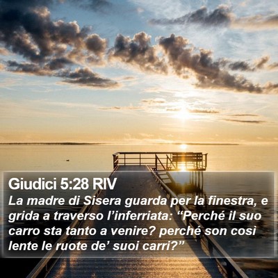 Giudici 5:28 RIV Bible Verse Image