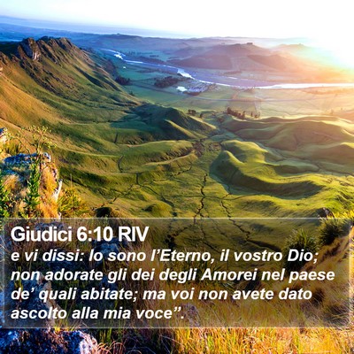 Giudici 6:10 RIV Bible Verse Image