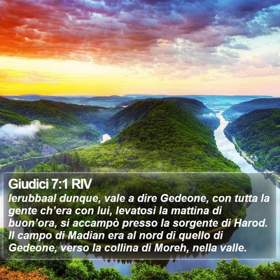 Giudici 7:1 RIV Bible Verse Image