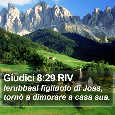 Giudici 8:29 RIV Bible Verse Image