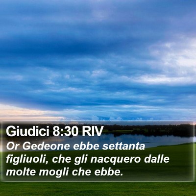 Giudici 8:30 RIV Bible Verse Image