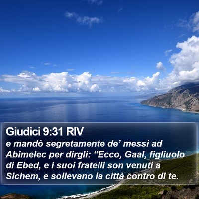 Giudici 9:31 RIV Bible Verse Image