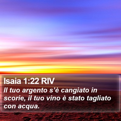 Isaia 1:22 RIV Bible Verse Image