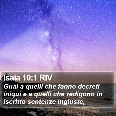 Isaia 10:1 RIV Bible Verse Image