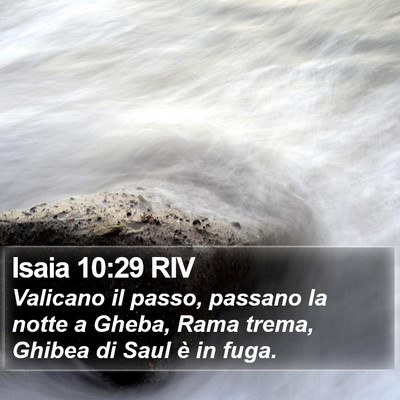 Isaia 10:29 RIV Bible Verse Image