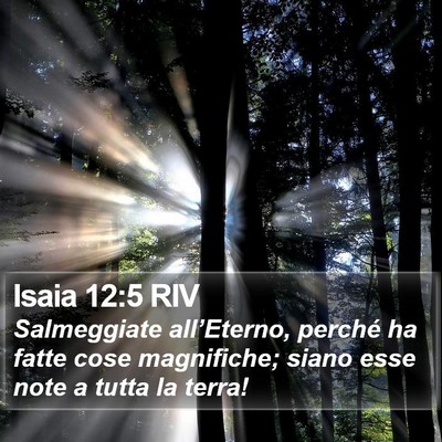 Isaia 12:5 RIV Bible Verse Image