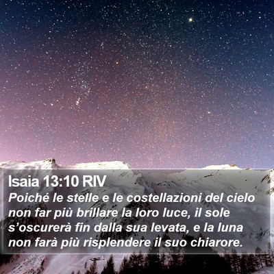 Isaia 13:10 RIV Bible Verse Image