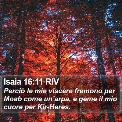 Isaia 16:11 RIV Bible Verse Image